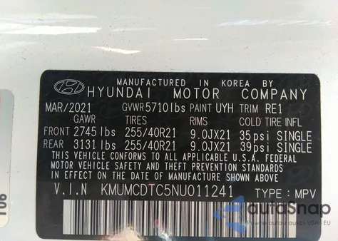 2022 Genesis Gv70 3.5T Awd Sport из США, поврежденный, VIN KMUMCDTC5NU011241